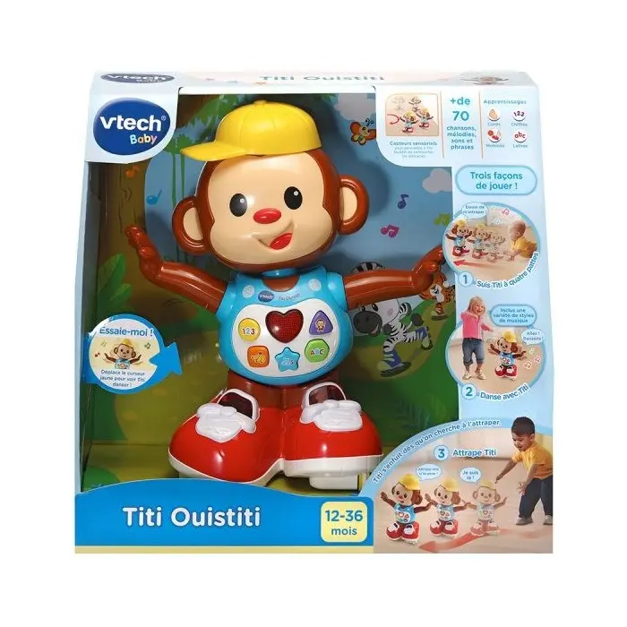 Jouet singe interactif qui marche et danse Titi Ouistiti Eveil