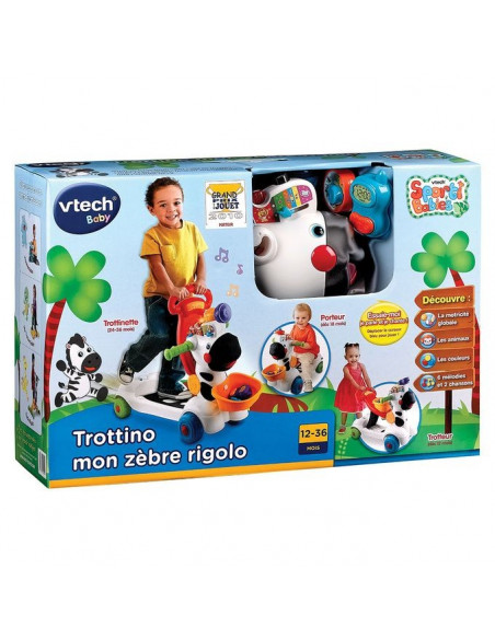 Trotinette parlante Trottino mon zèbre rigolo Eveil & Jouet - 
