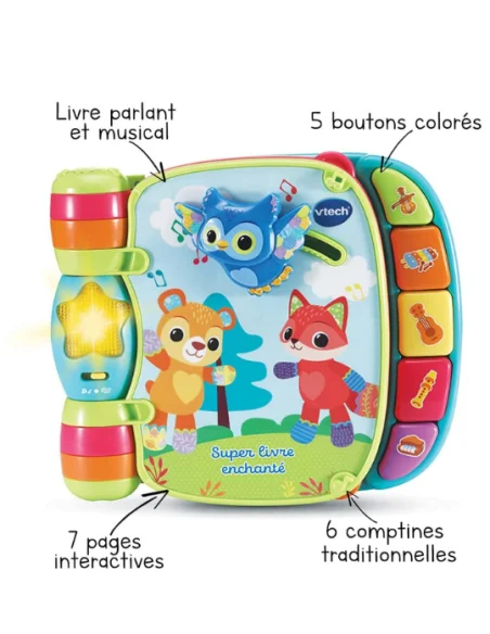 Super livre enchanté des Baby loulous bleu - livre interactif