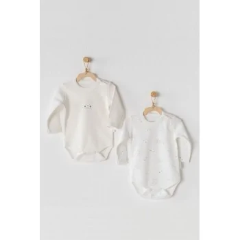 Lot 2 Body Manches Longues 100% Coton Hello Little One Body - 