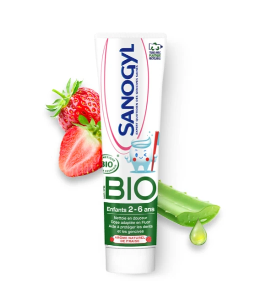 Organic children's toothpaste from 2 to 6 years Sanogyl