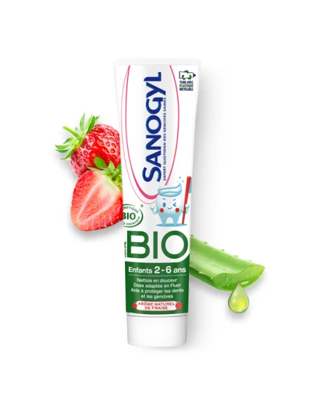Organic children's toothpaste from 2 to 6 years Sanogyl