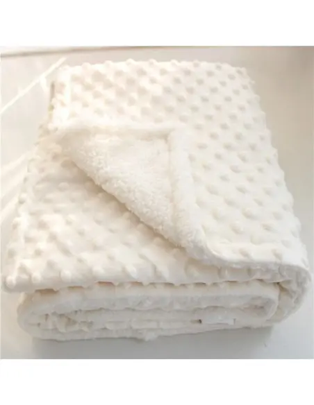 Couverture double face 80 x 110cm - Blanc Couverture - Maroc