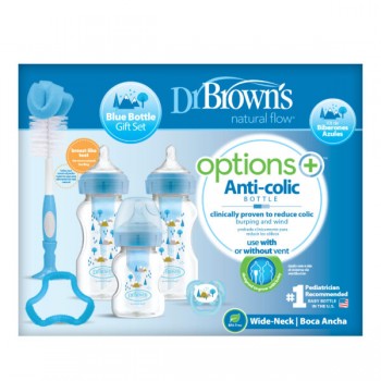 Dr Brown's Pack cadeau Biberons Anti-coliques à Cole large -
