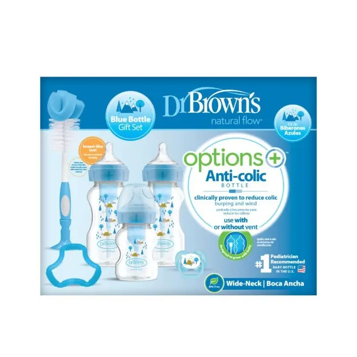 Dr Brown's Pack cadeau Biberons Anti-coliques à Cole large -
