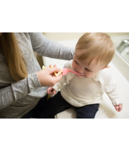 Dr Brown's Pink Flamingo toothbrush from 0 to 4 years 2