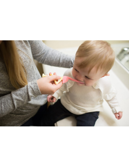 Dr Brown's Brosse à dents 0 - 4ans Flamant Rose Soin du périnée