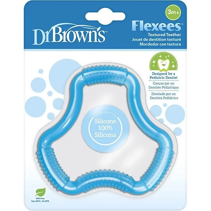 Dr Brown's Anneau de dentition Flexees 3m+ Bleu Anneau de