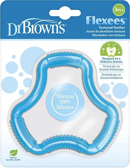 Dr Brown's Anneau de dentition Flexees 3m+ Bleu au Maroc - Baby