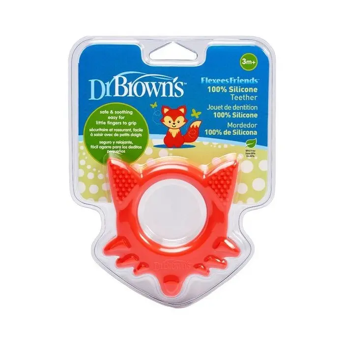 Dr Brown's Anneau de dentition Flexees Friends Renard 3m+
