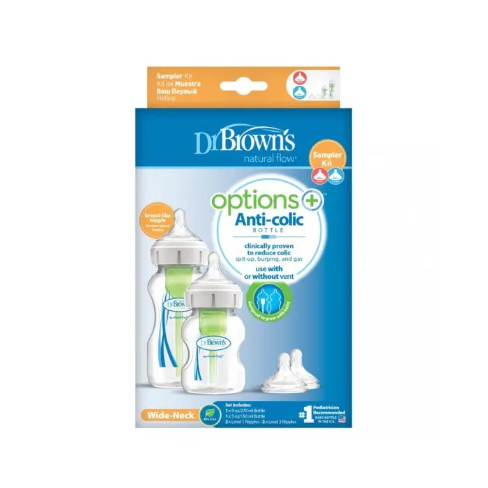 Dr Brown's Pack 2 biberons + 2 tétines Biberon & Accessoires -