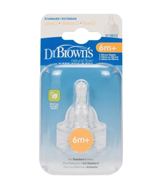Dr Brown's 2 Cole narrow nipples from 6 months