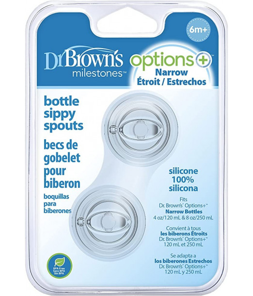 Dr Brown's Pack de 2 Tétines Transition à bec Cole large 6m+ 2