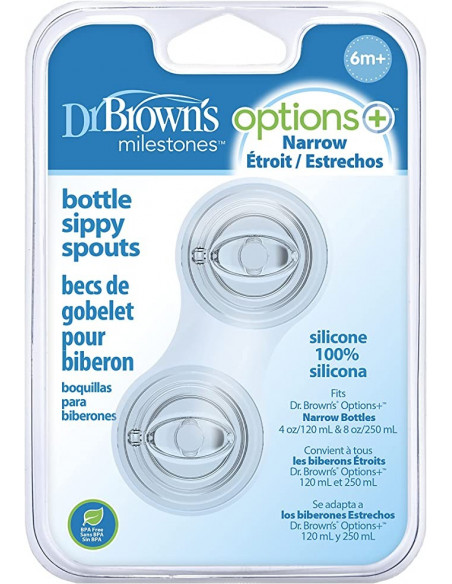 Dr Brown's Pack de 2 Tétines Transition à bec Cole large 6m+