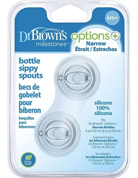 Dr Brown's Pack de 2 Tétines Transition à bec Cole large 6m+