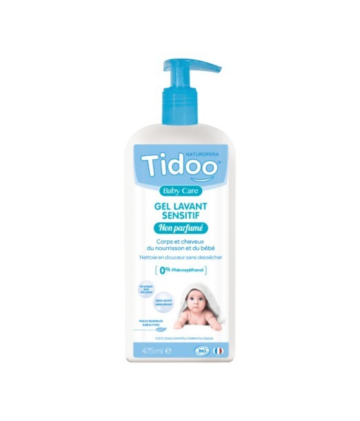 Tidoo Gel Lavant Moussant Sensitif Sans Parfum - 475ml Cheveux