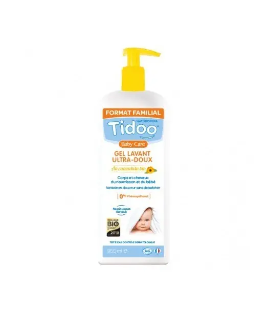 Tidoo Gel Lavant Moussant Ultra-Doux au Calendula - 950ml