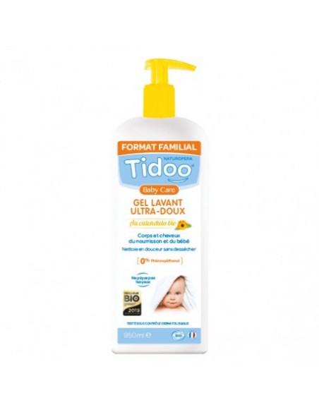 Tidoo Gel Lavant Moussant Ultra-Doux au Calendula - 950ml