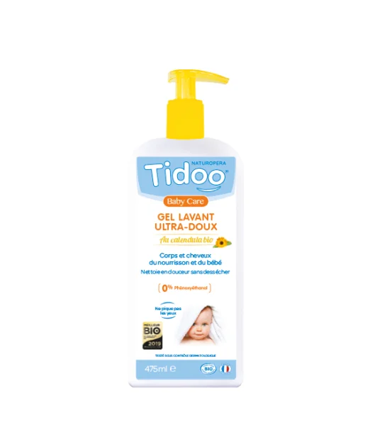 Tidoo Gel Lavant Moussant Ultra-Doux Au Calendula 475ml Cheveux