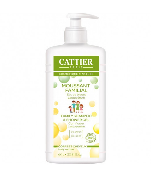 Cattier Gel Moussant Familial 1L Cheveux & Corps - Cattier