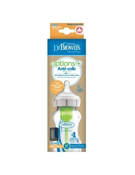 Dr Brown's glass baby bottle 270 ml Cole large