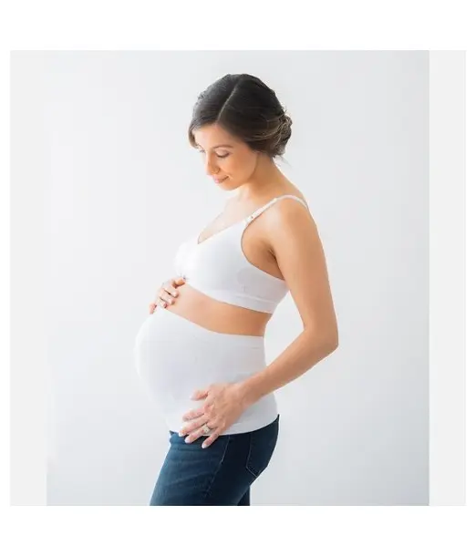 Bandeau de soutien pour la grossesse - Blanc Soin Vergetures - 2