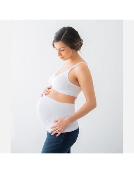 Bandeau de soutien pour la grossesse - Blanc Soin Vergetures -