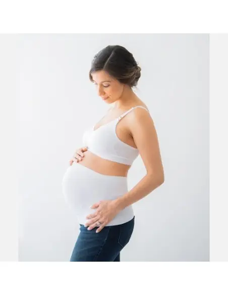 Bandeau de soutien pour la grossesse - Blanc Soin Vergetures -