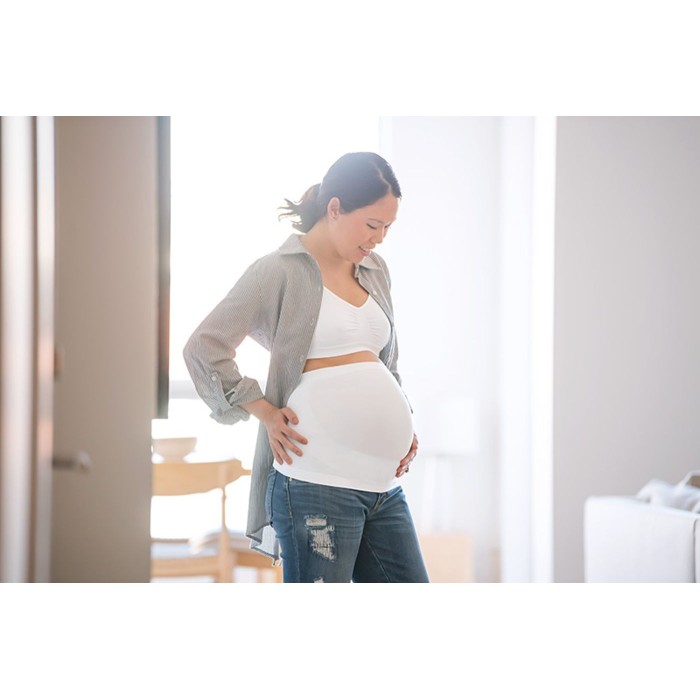 Bandeau de soutien pour la grossesse - Blanc Soin Vergetures -