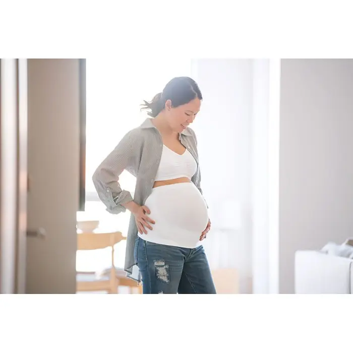 Bandeau de soutien pour la grossesse - Blanc Soin Vergetures -