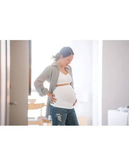 Bandeau de soutien pour la grossesse - Blanc Soin Vergetures -