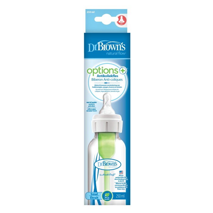 Dr Brown's Biberon 250ml Cole étroit Biberon & Accessoires -
