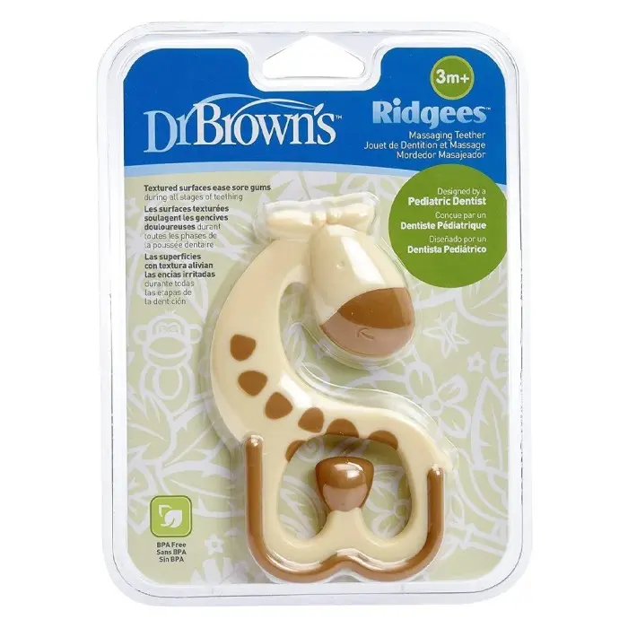 Dr Brown's Anneau de dentition Girafe 3m+ Anneau de dentition 