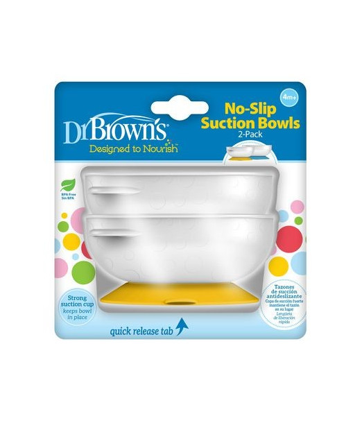 Dr Brown's 2 Bols à ventouse antidérapant 4m+ Vaisselle bébé - 2