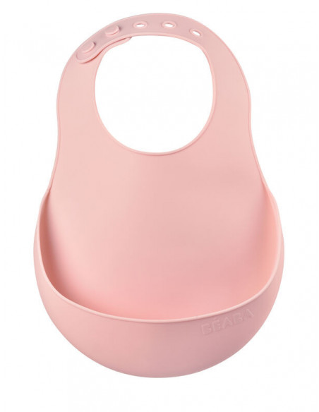 Bavoir en silicone Béaba Old Pink 4m+ Bavoir - Beaba Maroc