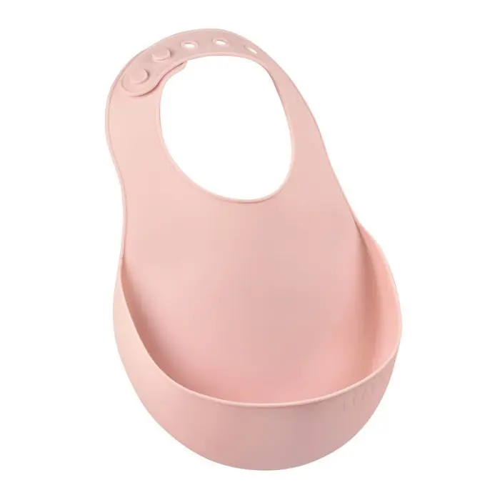 Bavoir en silicone Béaba Old Pink 4m+ Bavoir - Beaba Maroc