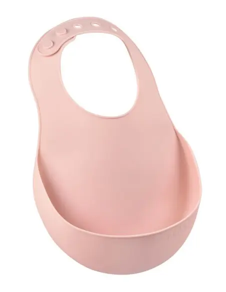 Bavoir en silicone Béaba Old Pink 4m+ Bavoir - Beaba Maroc
