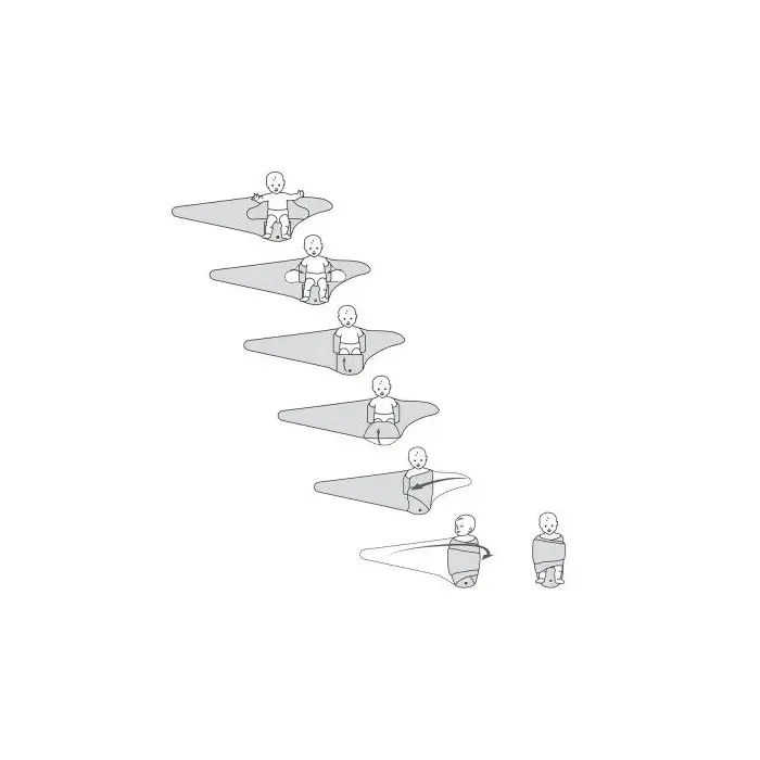 Couverture d'emmaillotage + Bonnet Blanc/Bleu Emmaillotage - 