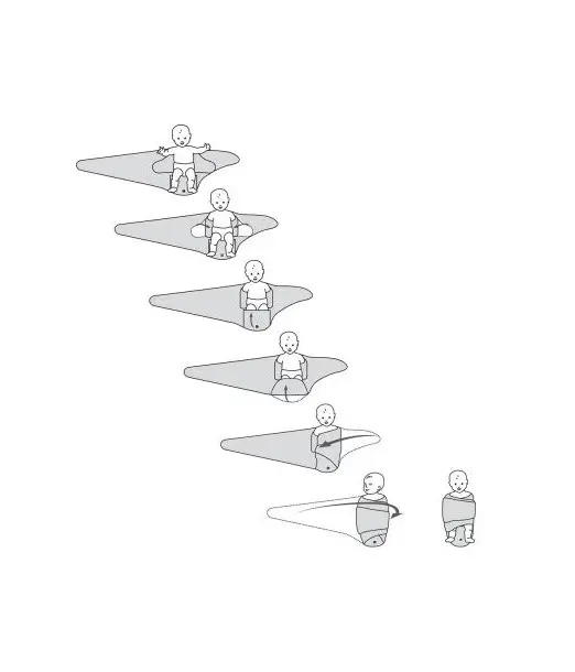 Couverture d'emmaillotage + Bonnet Blanc/Rose NV 2