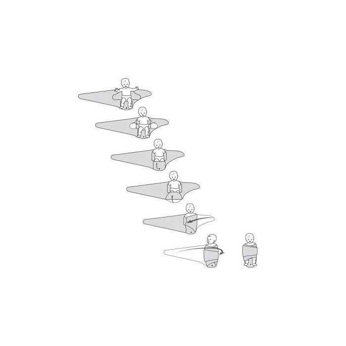 Couverture d'emmaillotage + Bonnet Blanc/Rose Emmaillotage - 