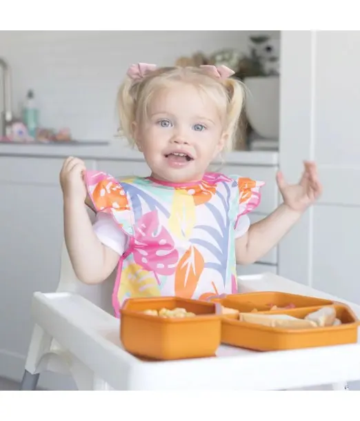 Bavoir volant Mess-proof - Palmier Rose Tiny Twinkle 6m+ Bavoir 2