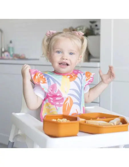 Bavoir volant Mess-proof - Palmier Rose Tiny Twinkle 6m+ Bavoir