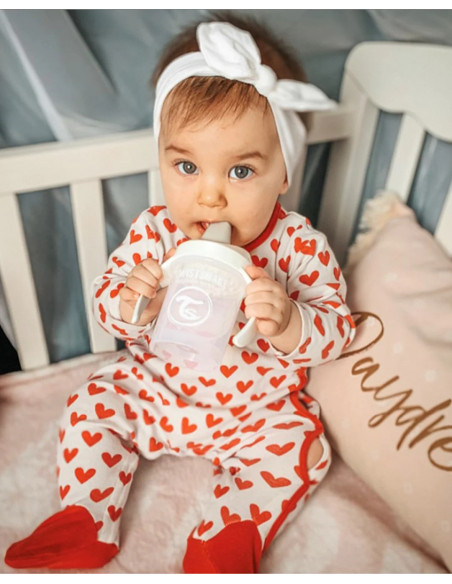 Tasse à Bec Twistshake Anti-fuites 230ml 4m+ Blanc Vaisselle