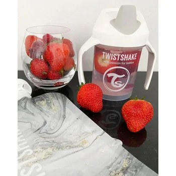 Tasse à Bec Twistshake Anti-fuites 230ml 4m+ Blanc Vaisselle