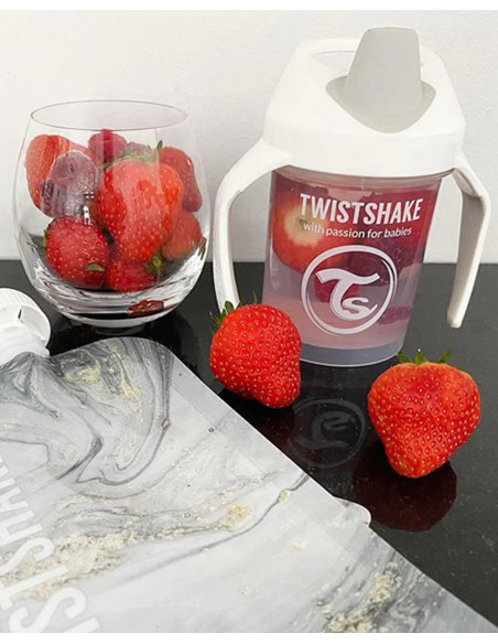 Tasse à Bec Twistshake Anti-fuites 230ml 4m+ Blanc Vaisselle