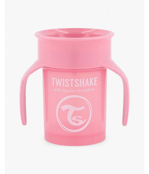 Tasse 360° Twistshake Anti-fuites 230ml 6m+ Rose Vaisselle bébé