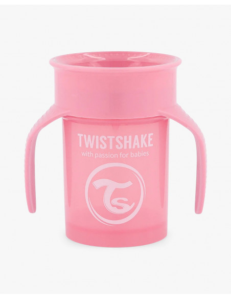 Tasse 360° Twistshake Anti-fuites 230ml 6m+ Rose Vaisselle bébé