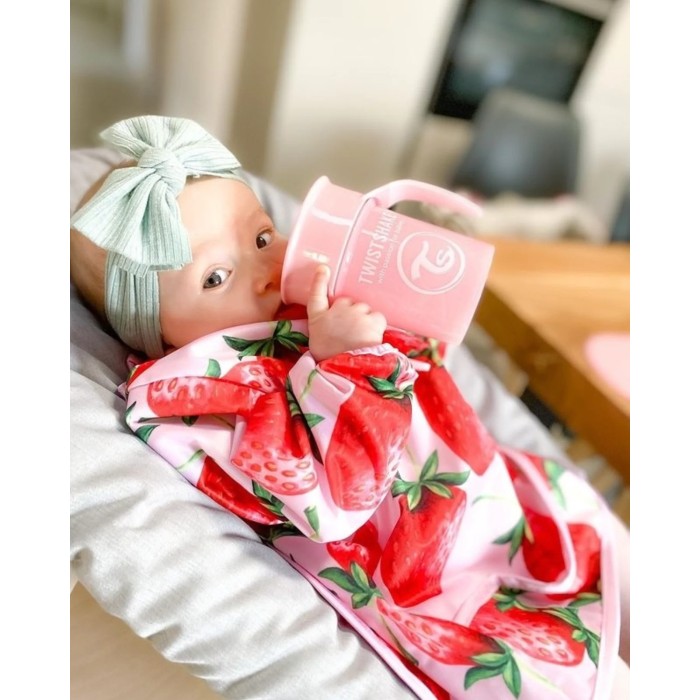 Tasse 360° Twistshake Anti-fuites 230ml 6m+ Rose Vaisselle bébé
