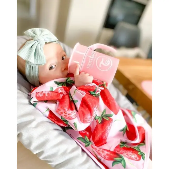 Tasse 360° Twistshake Anti-fuites 230ml 6m+ Rose Vaisselle bébé