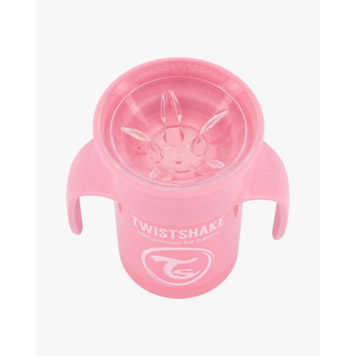 Tasse 360° Twistshake Anti-fuites 230ml 6m+ Rose Vaisselle bébé